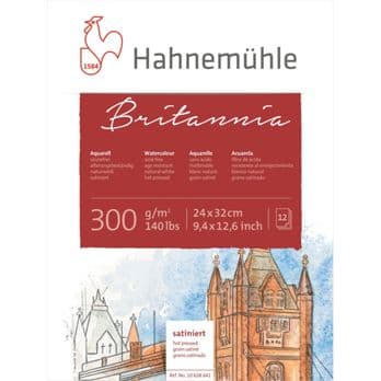 Foto: Hahnemühle Aquarellblock 12 Bl. Britannia satiniert 24x32cm 300g