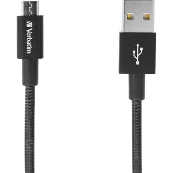 Foto: Verbatim Micro USB Kable 100cm Sync & Charge black, Edelstahl